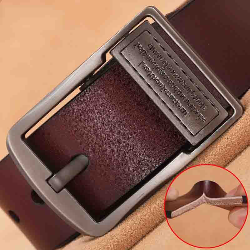 Men Belt Genuine Leather Luxury High Quality Plus Large Size 130 140 150cm Business Pin Buckle Belt Men's Jeans Accessories Man