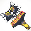 ZPDWT Sexy Tribal Print Bathing Suit Women African Swimwear Swimsuit High Waist Bikini Yellow Beach Swim Wear For Small Chests