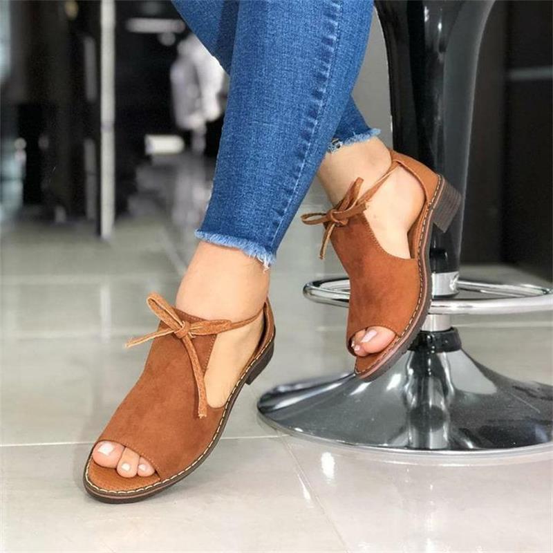 2021 Women Sandals Summer Casual Shoes New Fashion Fish Mouth Solid Classic Low Heel Sandals for Women Shoes Chaussure Femme