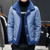 Men winter keep warm Woolen  Coats Men's granular woollen cloth Double sided Woolen Jackets Plus size S-4XL
