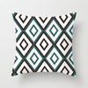 Flower Leaves Pattern Throw Pillow Case Teal Blue Cushion Covers for Home Sofa Chair Decorative Pillowcases