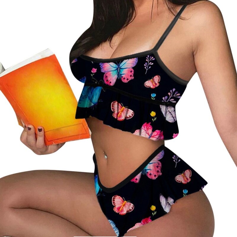 2021 Pajama Sets Sexy Lips Print Women Pajamas With Pants+Short Sleeve Sleepwear Pijama Nightie Home Clothes Pyjama Pour Femme