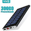 Solar Power Bank 30000mah External Battery 2 USB LED Powerbank Portable Mobile phone Solar Charger for Xiaomi iphone huawie - Surprise store