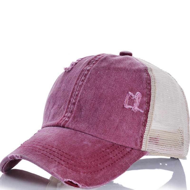 2021 Ponytail Women's Baseball Cap Women Snapback Mesh Trucker Caps Female Summer Bone Black Adjustable Hip Hop Hats Cap - Surprise store
