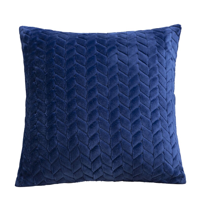 45x45cm Plush Pillow Case Brief Sofa Office Car Decorative Cushion Covers Back Cushion Comfortable Not Vacuuming Pillow Cover