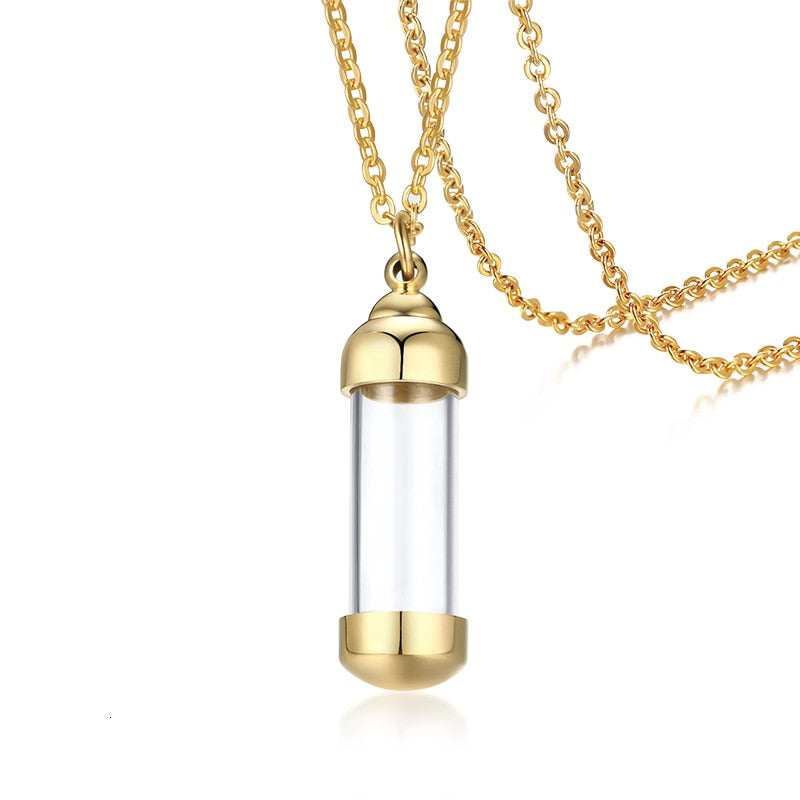 Vnox Can Open Hollow Tube Necklaces for Women Men Urn Ashes Cremation Memorial Pendants Stainless Steel Unisex Gifts Jewelry