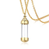 Vnox Can Open Hollow Tube Necklaces for Women Men Urn Ashes Cremation Memorial Pendants Stainless Steel Unisex Gifts Jewelry