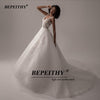 BEPEITHY Vestido De Noiva V Neck Sleeveless Wedding Dresses 2021 For Women Open Back Ball Gown Lace Organza Bridal Gown New