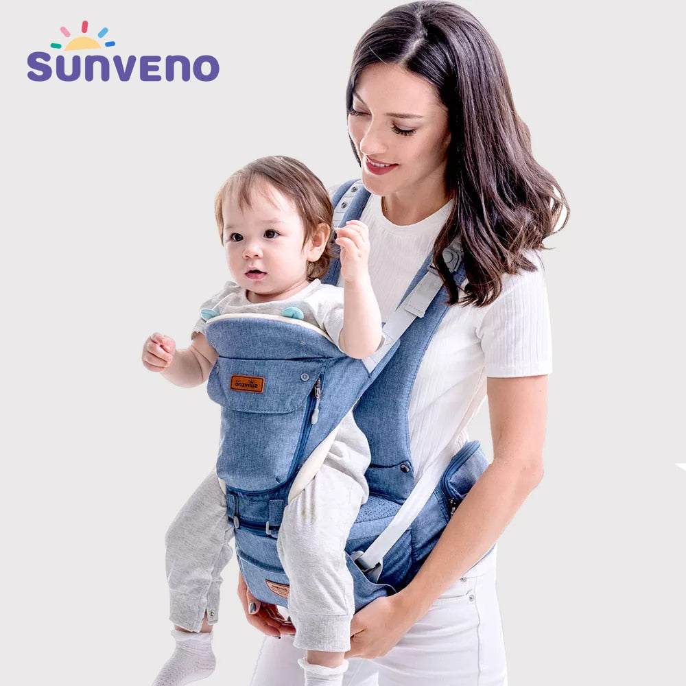 SUNVENO Baby Carrier Front Facing Baby Carrier Comfortable Sling Backpack Pouch Wrap Baby Kangaroo Hipseat For Newborn 0-36 M
