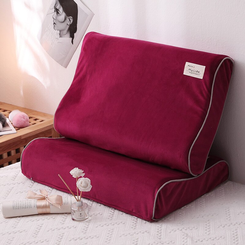 Solid Color Cotton Sleeping Pillow Case Brief Style High-end custom Pillowcases Latex Pillow Case Cover 30x50CM/40x60CM