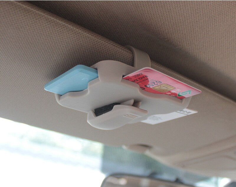 Car Accessories Card Storage Car Sun Visor Card Holder Car Card Slot Multi-function Storage Box Glasses Clip Car Styling