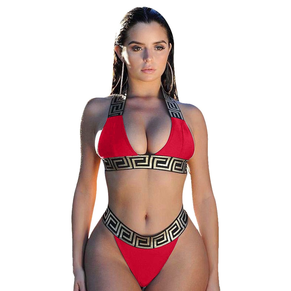 Bandage Swimsuit Sexy Bikini Set Women Crop Top Bikinis Mujer 2019 Swimwear Female Separate Fused Women's Swimming Suit Biquini
