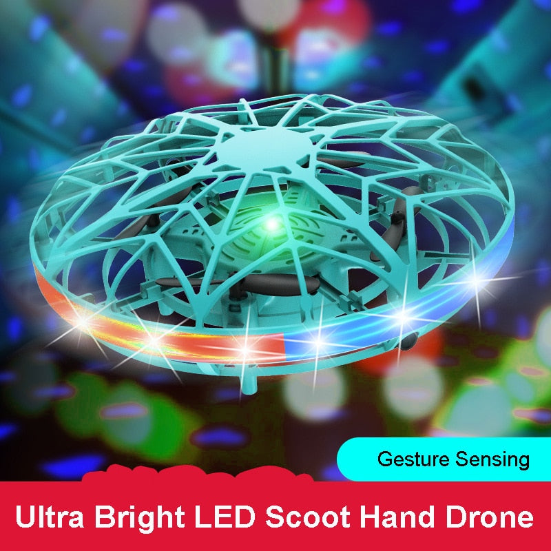 Mini Drone Quad Induction Levitation UFO Flying Toys Hand-controlled Drone Infrared Induction Aircraft Flying Ball Toys For Kids