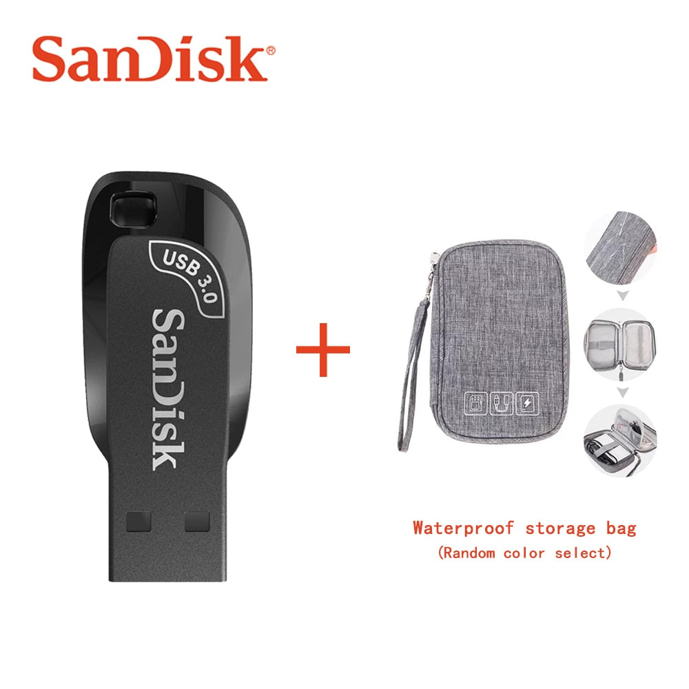 00% Original SanDisk USB 3.0 USB Flash Drive CZ410 32GB 64GB 128GB 256GB Pen Drive Memory Stick Black U Disk Mini Pendrive