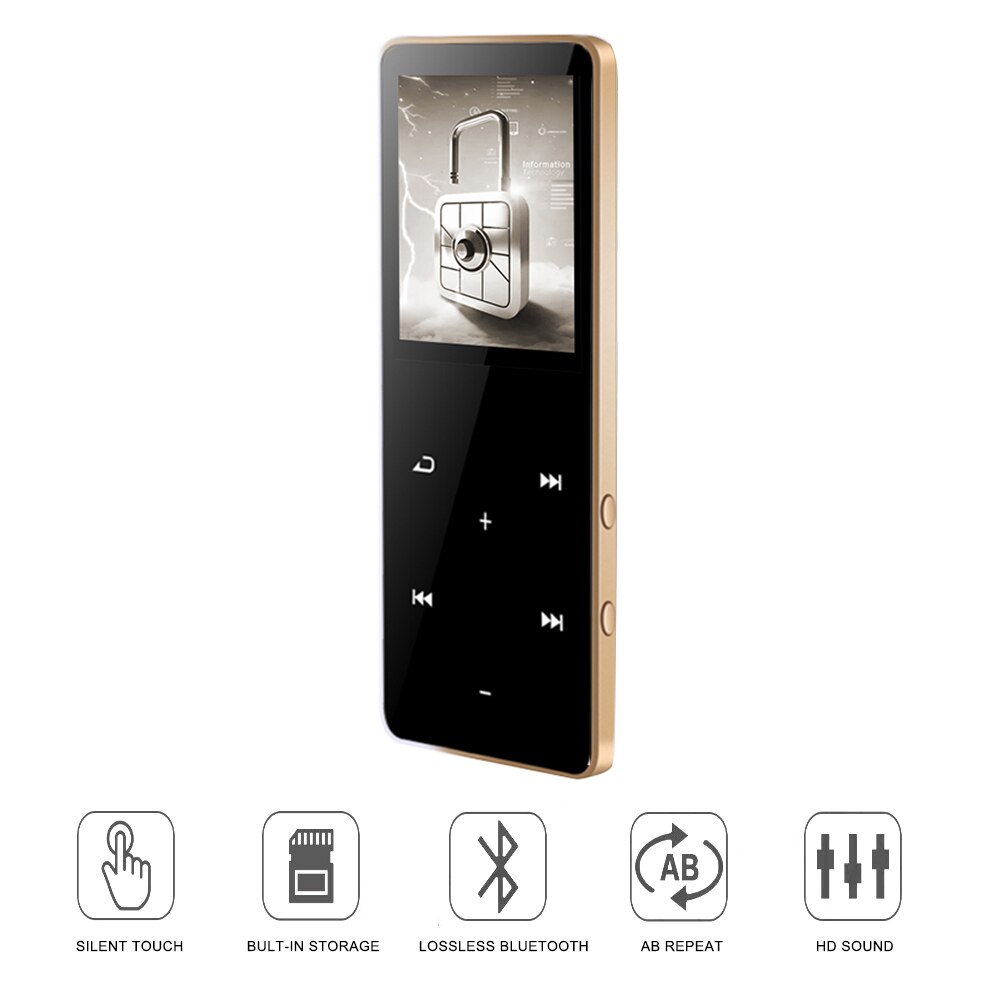 MP3 Music Player New Version Bluetooth with Touch Screen And Built-in 16GB HiFi Portable Walkman With Radio /FM/ Record
