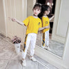 Tracksuit for Girl 2020 Summer Hop Casual Sports Suit Female Korean Version of The Loose Short Sleeve T-shirt Pant 2 Piece Set