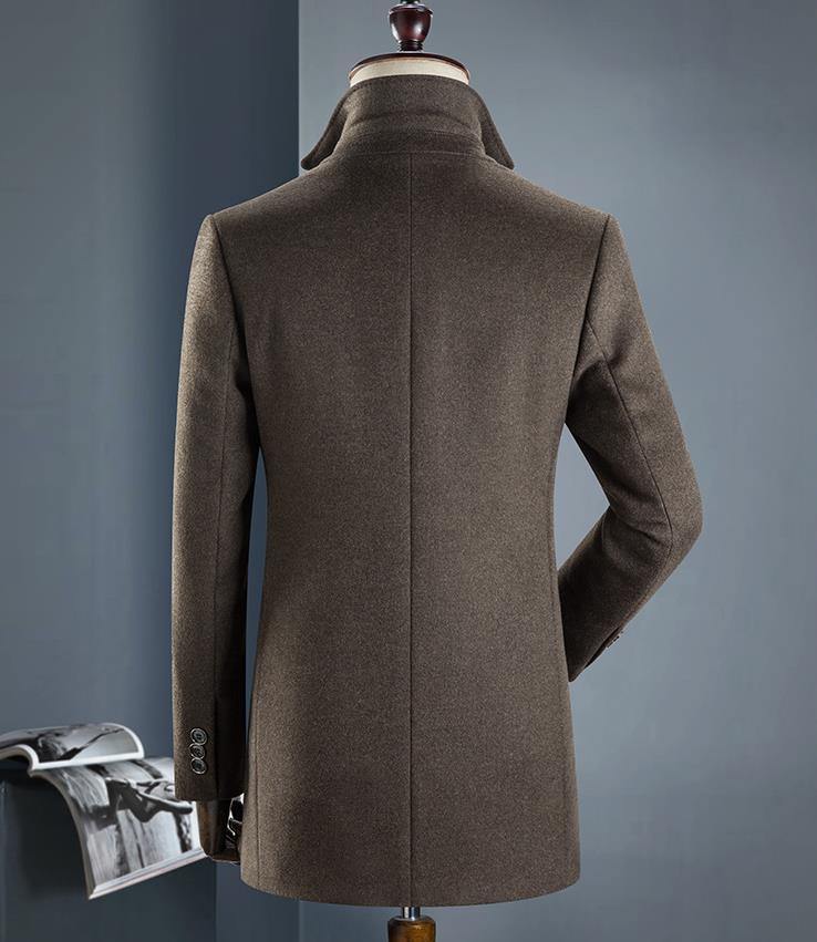 BATMO 2020 new arrival winter high quality wool thicked trench coat men,men's wool thicked jackets ,k627 - Surprise store