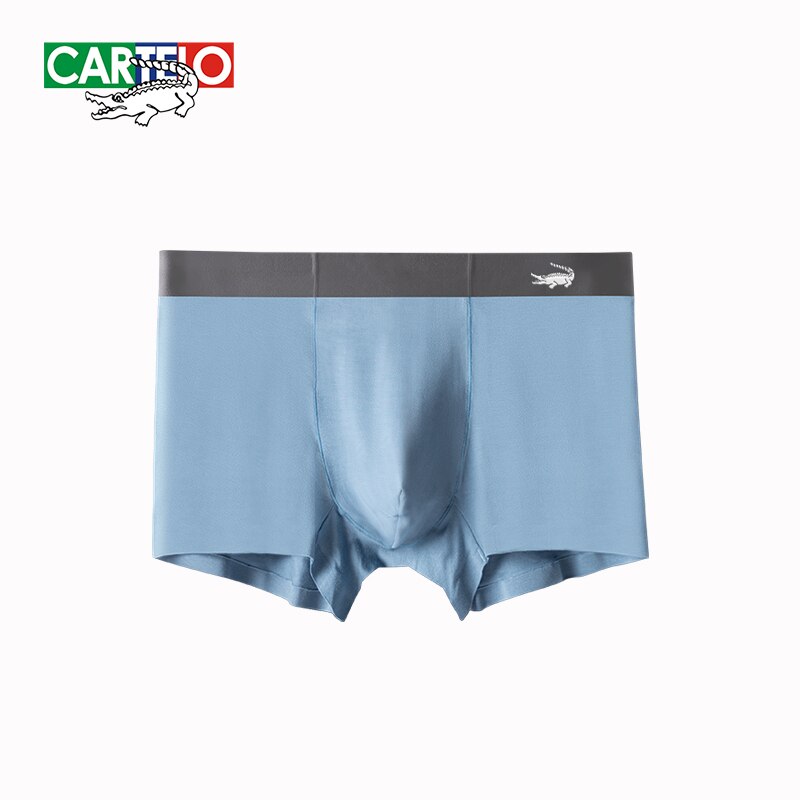 CARTELO Men's Antibacterial Breathable Underwear Men Soild Boxers Male Regenerated Cellulose Fiber Panties Summer Shorts