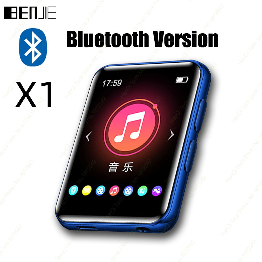 BENJIE X1 Touch Screen Bluetooth MP3 Player Portable Audio Music Video Player with Built-in Speaker FM Radio Recorder E-Book