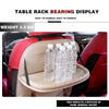 Pu Leather Pad Bag Car Seat Back Organizer Foldable Table Tray Travel Storage Bag Foldable Dining Table Car Seat Storage Bag