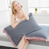 Four-layer gauze pillowcase simple adult large 2 packs four seasons thickening and soft cotton single pillowcase