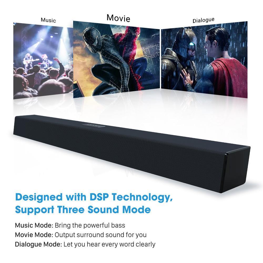 120W Home Theater Sound System Soundbar 2.1 TV Bluetooth Speaker Support Optical AUX Coaxial Sound Bar With Subwoofer For TV - Surprise store