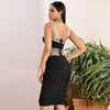 Evening Party Sexy Bandage Dress New Summer Striped Halter Backless Stretch Bodycon Dresses High Quality Women Clothing Vestidos - Surprise store