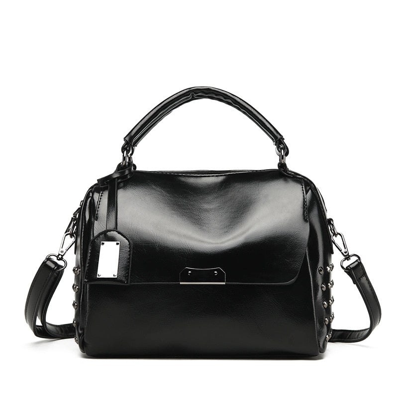 Luxury Ladies purses and handbags Vintage Rivet Handbags PU Leather Women Bag Sequined Shoulder Bag Women Leather Handbags