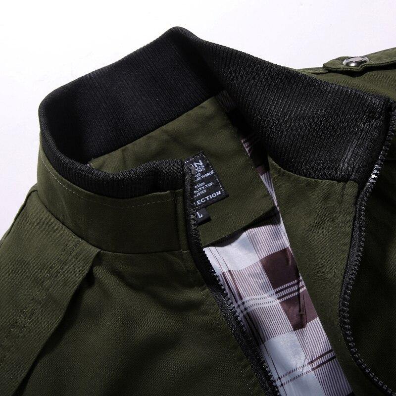 HCXY 2020 Men's Jackets with Epaulets Men Epaulet Jacket Coat 100% Cotton Coats Man Outwear Clothes Standing collar High quality - Surprise store