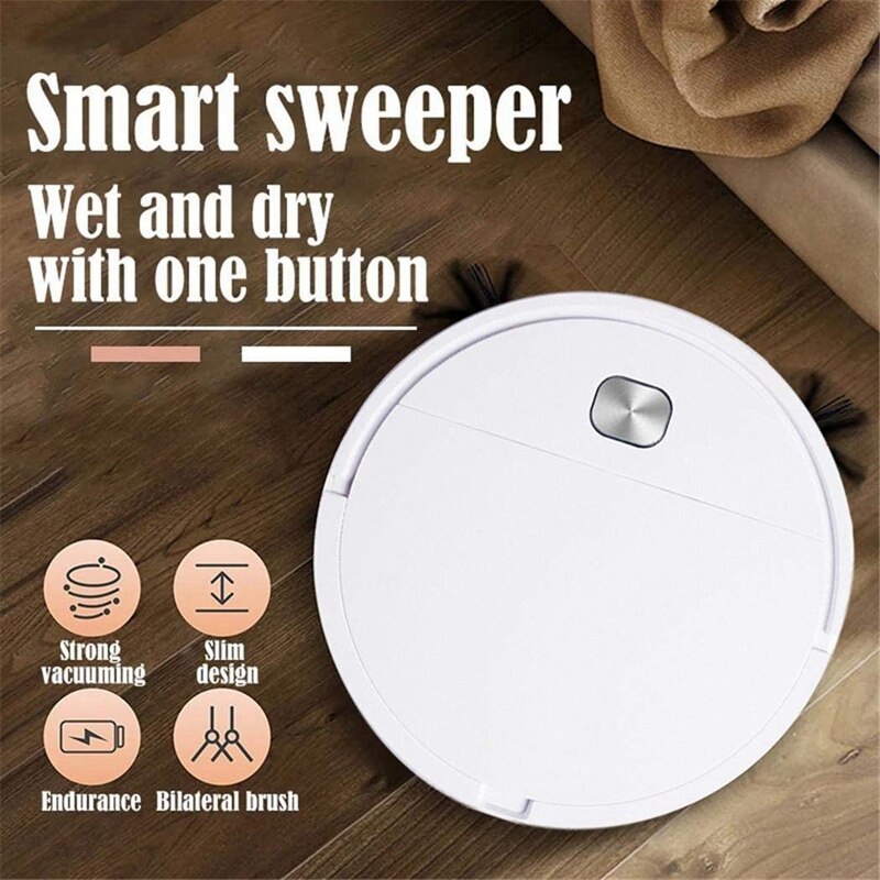 3-In-1 Robot Vacuum Cleaner Rechargeable Smart Sweeping Dry Wet Vacuum Cleaner
