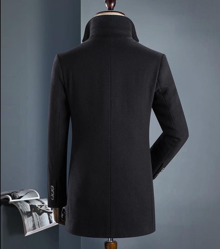 BATMO 2020 new arrival winter high quality wool thicked trench coat men,men's wool thicked jackets ,k627 - Surprise store
