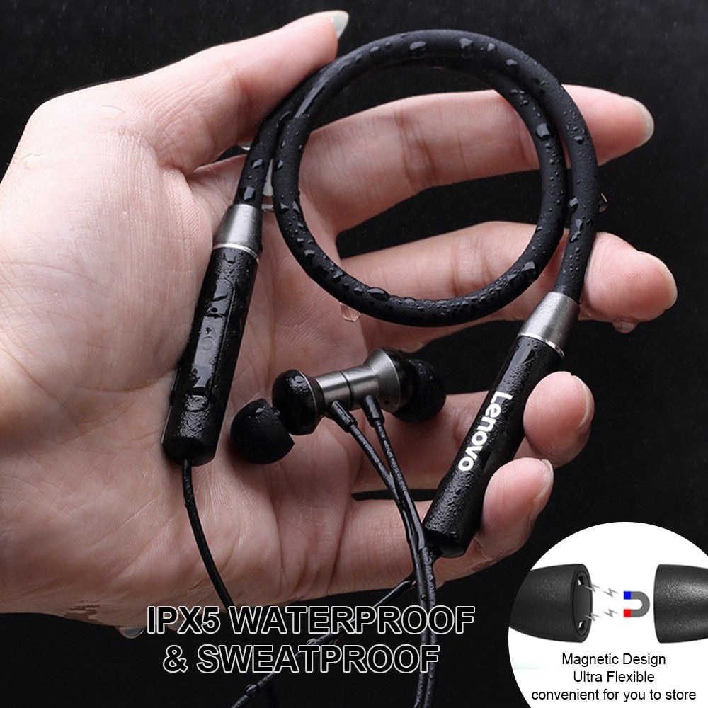 Lenovo Wireless Bluetooth Earphone Headphones Magnetic Sports