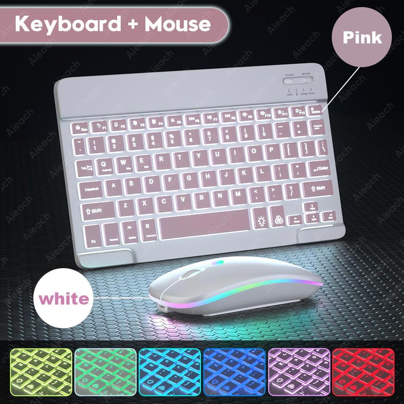 Backlit Teclado Bluetooth Keyboard For iPad Android Windows iOS Phone Tablet Wireless Keyboard Mouse For Samsung Huawei Tablet
