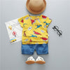 Baby boys clothing sets summer toddler fashion shirt+shorts 2pcs tracksuits for bebe boys newborn baby cotton clothes sets 2020