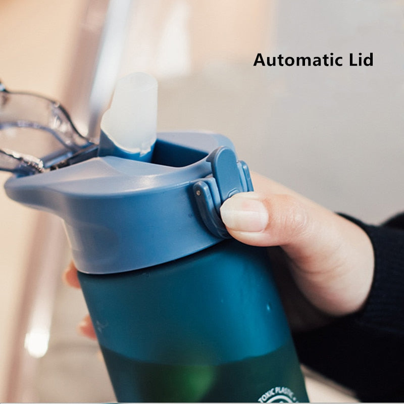 850ml/550ml Portable Tritan Material Water Bottle With Straw Outdoor Sport Fitness Drinking Bottles Sports Shaker Plastic Bottle