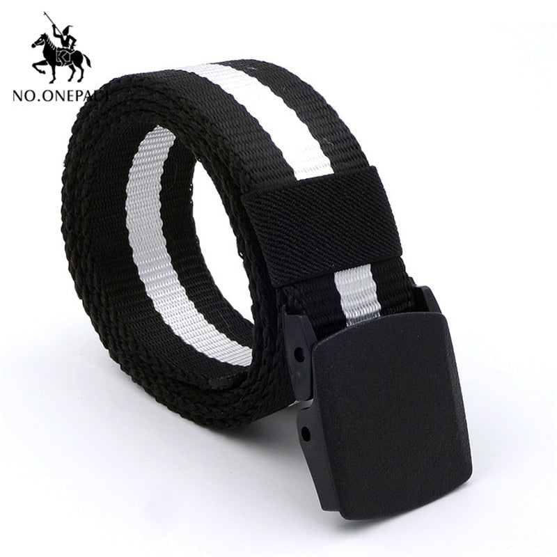 NO.ONEPAUL Men's casual fashion tactical belt alloy automatic buckle