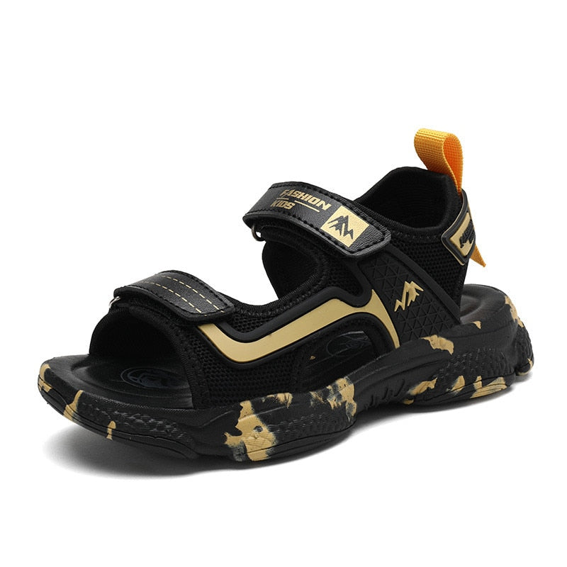 CAGILKZEL New 2020 Summer Kids Sandals Fashion Sandalias Childrens Shoes Non-slip Soft Bottom Leather Boys Sandals for Children