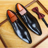 Classic Pointed Toe Business Men's Dress Shoes Genuine Leather Formal Wedding Shoes Slip On Office Oxford Shoes For Men A42 - Surprise store