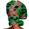 African Headwrap Earrings Hair Accessories Scarf Bonnet Ankara Wax Fabric Head Turban African Headscarf Mask Match Print A20H004