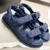 Ollymurs summer women sandals fashionVintage denim women's sandals trend Velcro women sandals Zapatos Mujer