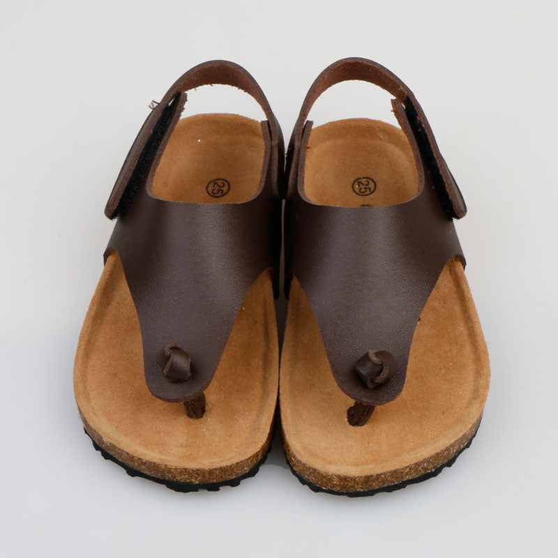 Children's Sandals Flip Flops Boys Casual 2020 Summer Girls Shoes PU Leather Little Big Kids Slippers Outdoor School Flats With