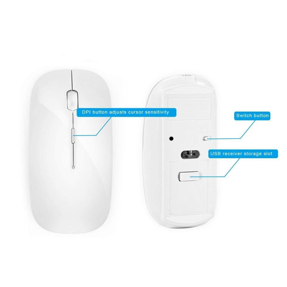 Wireless keyboard and mouse set ergonomic silent keyboard USB interface for Android Apple TV MAC - Surprise store