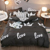 Stripe Bedding Set Nordic Duvet Cover Couple Bed Quilt Cover Simple Bed Sheet Single Double Queen King Size 4 pcs Bed Linens