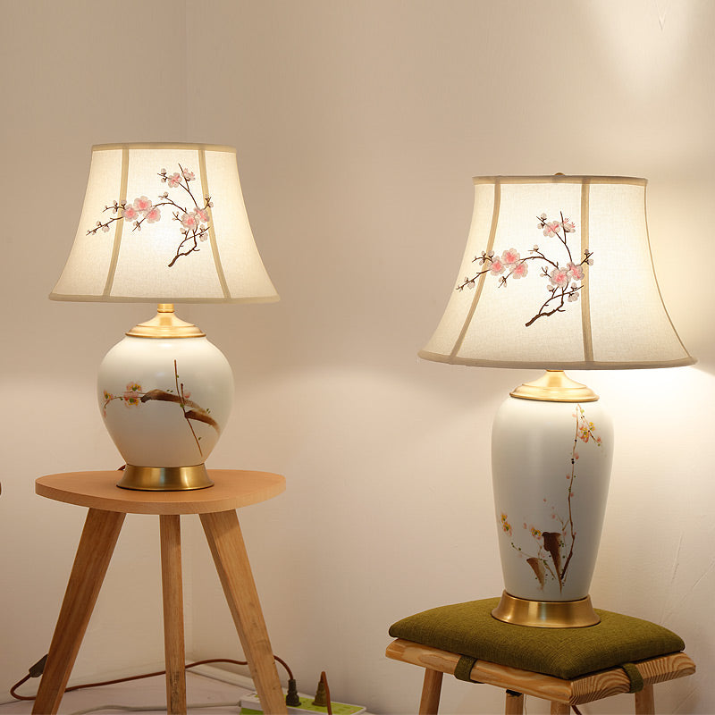 Ceramic Table Lamps Desk Lights Luxury  Dimmer Modern Contemporary Fabric for Foyer Living Room Office Creative Bed Room Hotel