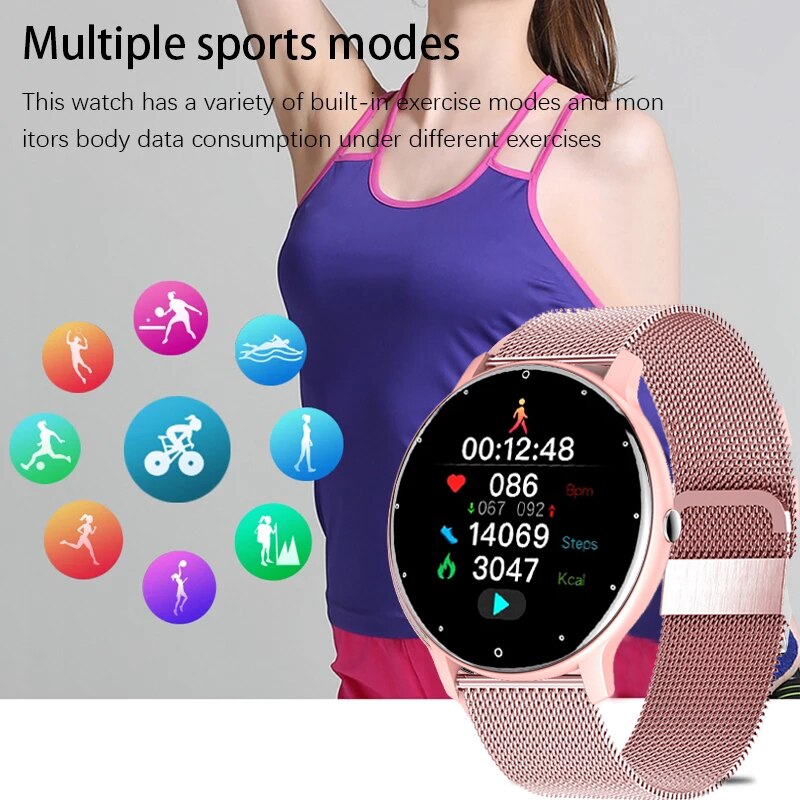 LIGE 2021 New Women Smart Watch Men Real-Time Activity Tracker Heart Rate Monitor Sports Ladies Smart Watch Men For Android IOS