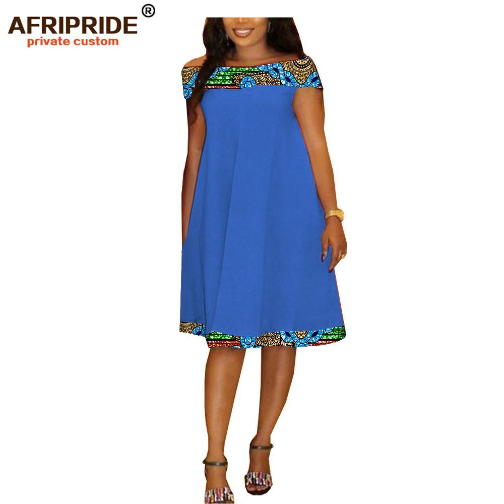 2019 african Autumn women dress AFRIPRIDE private custom long sailor collar midi dress super batik cotton plus size A722586 - Surprise store