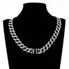 Women Men Gold Silver Color Chain Bling Bling Miami Iced Out Chain Rapper Necklace For Men Hip Hop Cuban Link Chain Jewelry