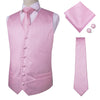 Hi-Tie 11 Kinds Silk Men's Waistcoat and Tie Set Business Wedding Vests With Necktie Hankerchief Cufflinks Floral Paisley Slim