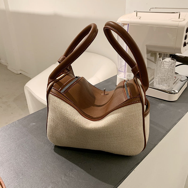 New Women Box Tote Bag Fashion Boston Handbag Shoulder Bags Ladies Shopping Bag
