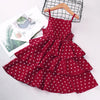 Girls Dresses 2021 Summer Polka Dots Princess Dress Elegant Female Kids Cake Dress Teens Girls 3-10 Years Children Clothes Party